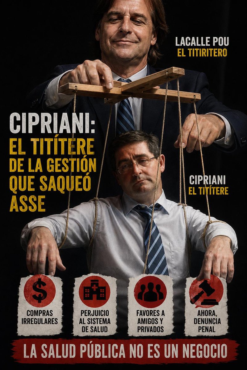 AlfTuitea's tweet photo. 💸 Denuncia penal: Posible desvío de 50 millones de dólares en la gestión de ASSE en el Gobierno de Lacalle Pou.

Las auditorías muestran un posible manejo irregular en las adjudicaciones, partición de contrataciones para hacerlas sin licitación y asignar directamente.