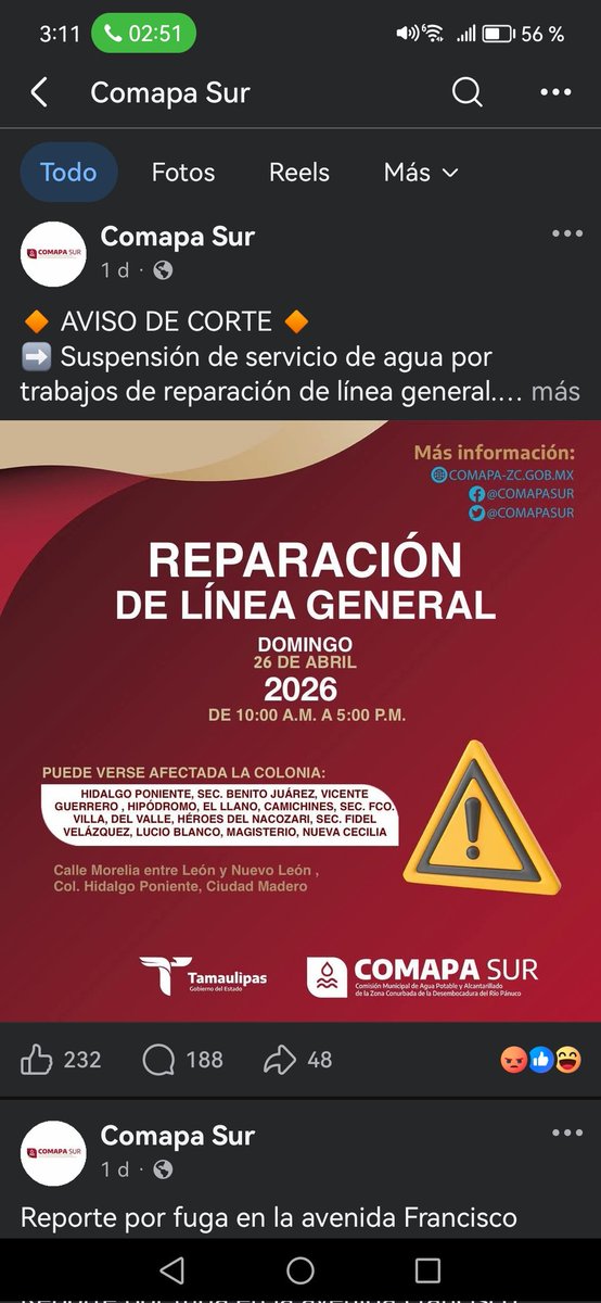 asanri's tweet photo. @Comapa_Sur más de 24 horas sin agua, sin actualización de información, siempre es lo mismo. En esas colonias desde ma de un año no contemos con agua los 7 días de la semana. @elsolde_tampico @MilenioTam @azucenau @Radio_Formula https://t.co/nS17WajvDu