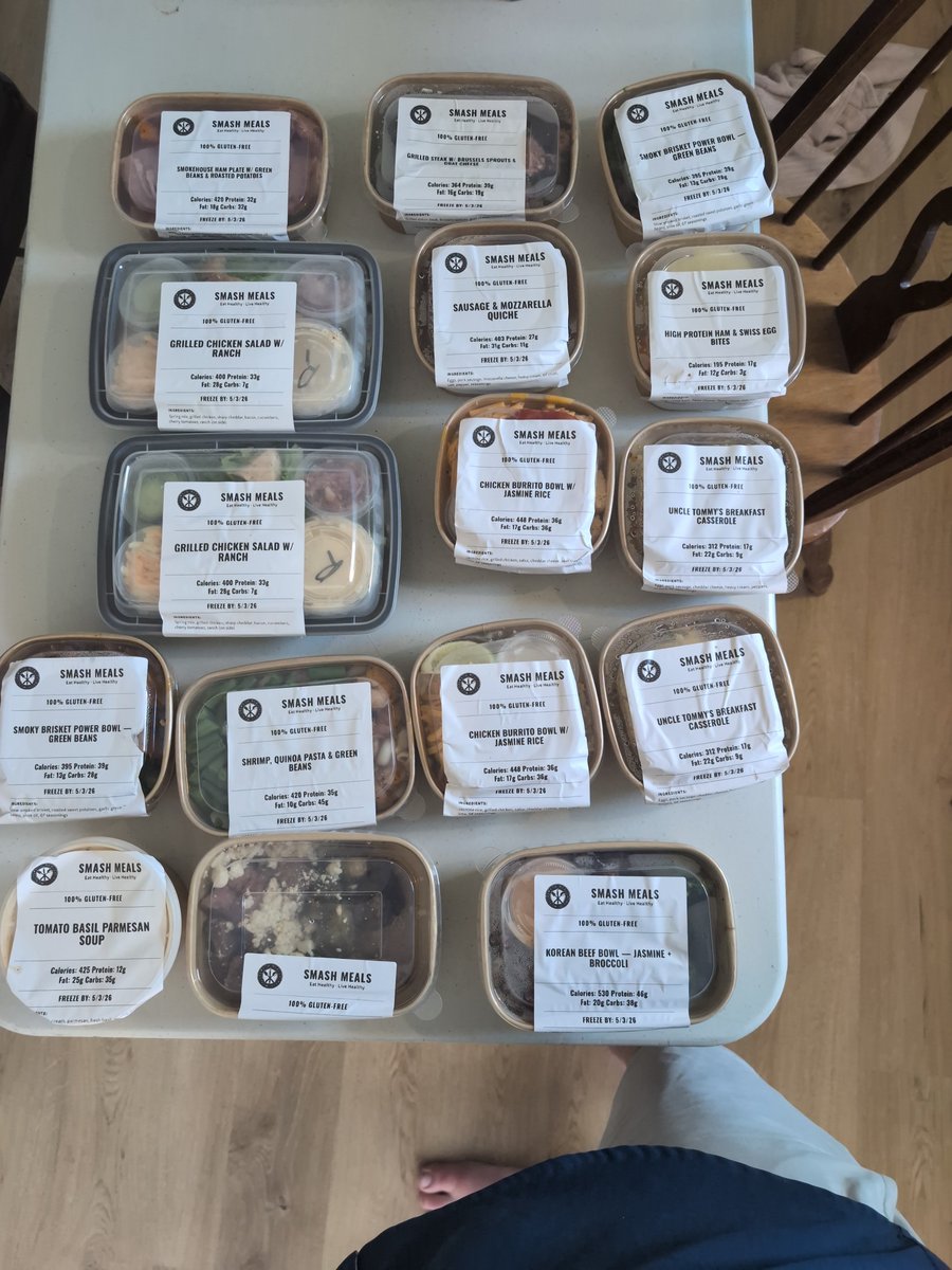 SmashMeals's tweet image. Gluten free meal prep, no compromises?
SMASH MEALS is 100% celiac safe, pre portioned, and macro labeled, with high protein picks like brisket bowls and grilled steak.
Make healthy eating easy: smashmeals.com
#glutenfree #mealprep #healthandwellness