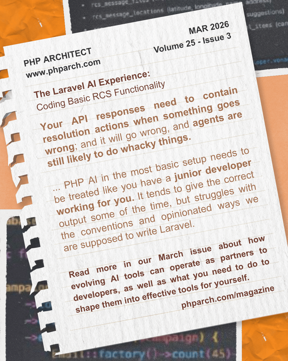 PHP Architect tweet media