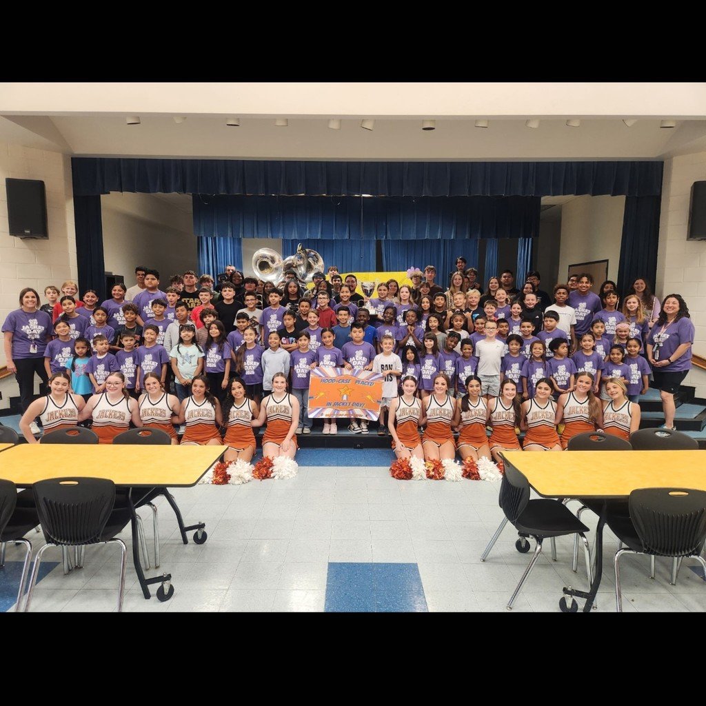 AlvinHSJackets's tweet photo. Congratulations to Hood-Case Elementary, our 2026 Jacket Day winner! #JPND https://t.co/vG4MABe6Qo