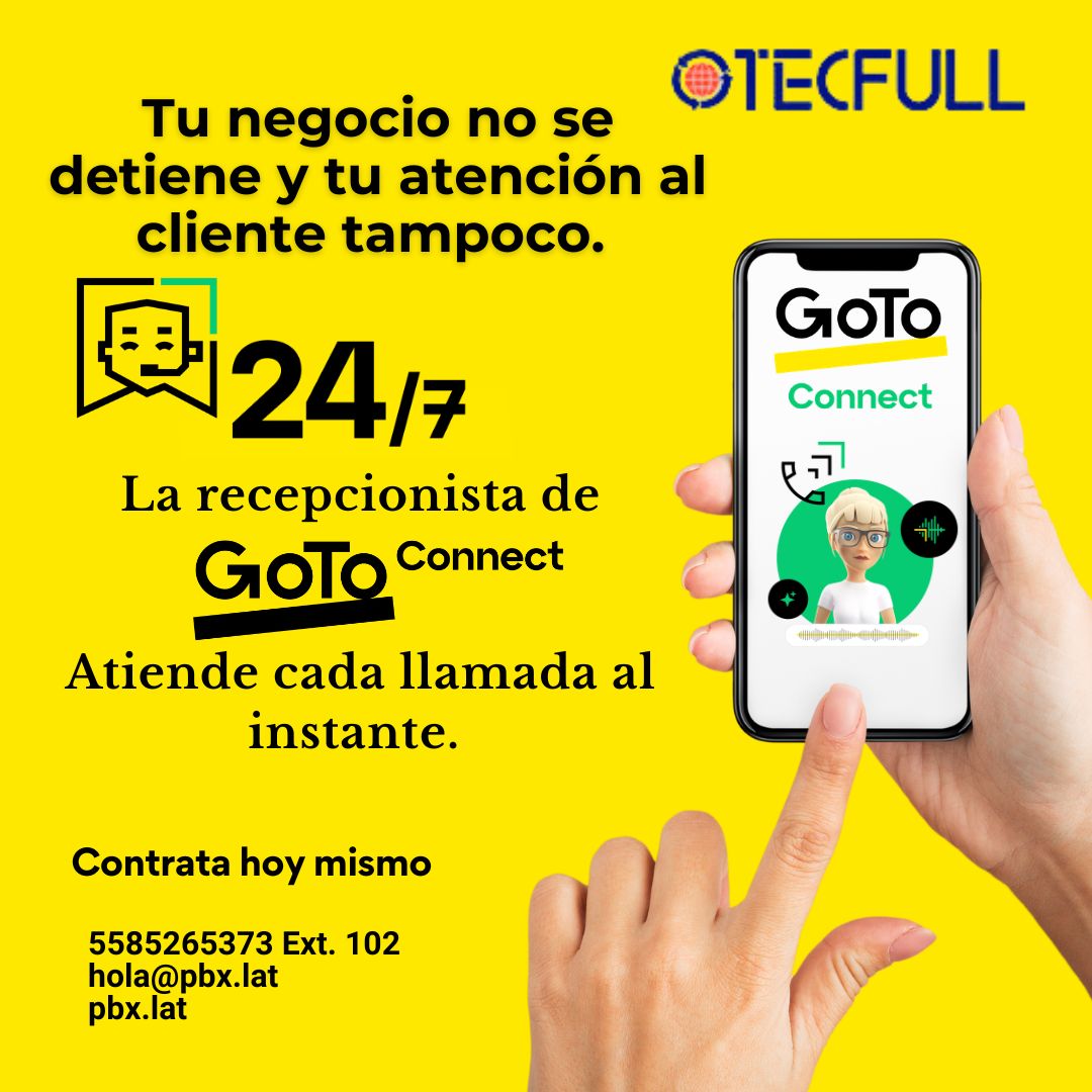 PBXnube's tweet image. Cero llamadas perdidas, cero ventas regaladas.

✔ Respuesta inmediata
✔ Atención inteligente
✔ Mejores ventas  
Así se ven los negocios que sí crecen.

📞 55 8526 5373 Ext. 102
📧 hola@https://zurl.co/33psH

🌐  zurl.co/qTFGk

#GoToConnect #PBX #Tecfull #PBXnube