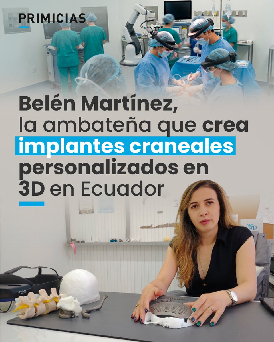 Primicias's tweet photo. Los implantes tradicionales son fabricados en serie en países como China, pero Belén Martínez cree que cada paciente, en especial, los más pequeños, merecen una pieza única y hecha a la medida. Esta es la historia de Bemart. https://t.co/HJOtZFdvab https://t.co/61kB7KpLWX