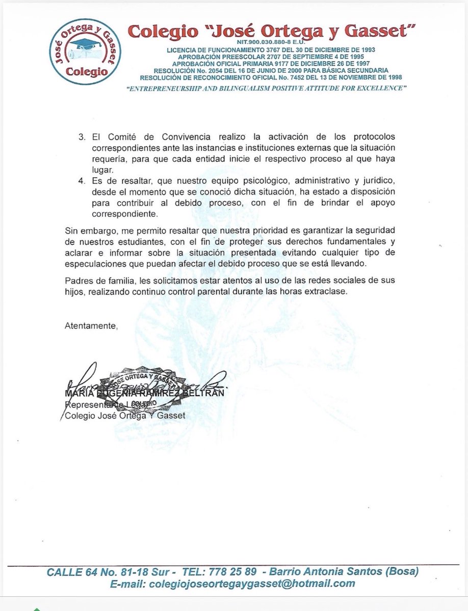 veeduriaciubogo's tweet photo. En el colegio José Ortega y Gaset de Bosa se presentó en caso de acoso y abuso sexual contra una niña de 13 años, por parte de un profesor y la @Educacionbogota  no impuso las medidas @PGN_COL  @CarlosFGalan @Mineducacion @FiscaliaCol  @CaracolRadio @ICBFColombia @BluRadioCo https://t.co/yOqUybT4jQ