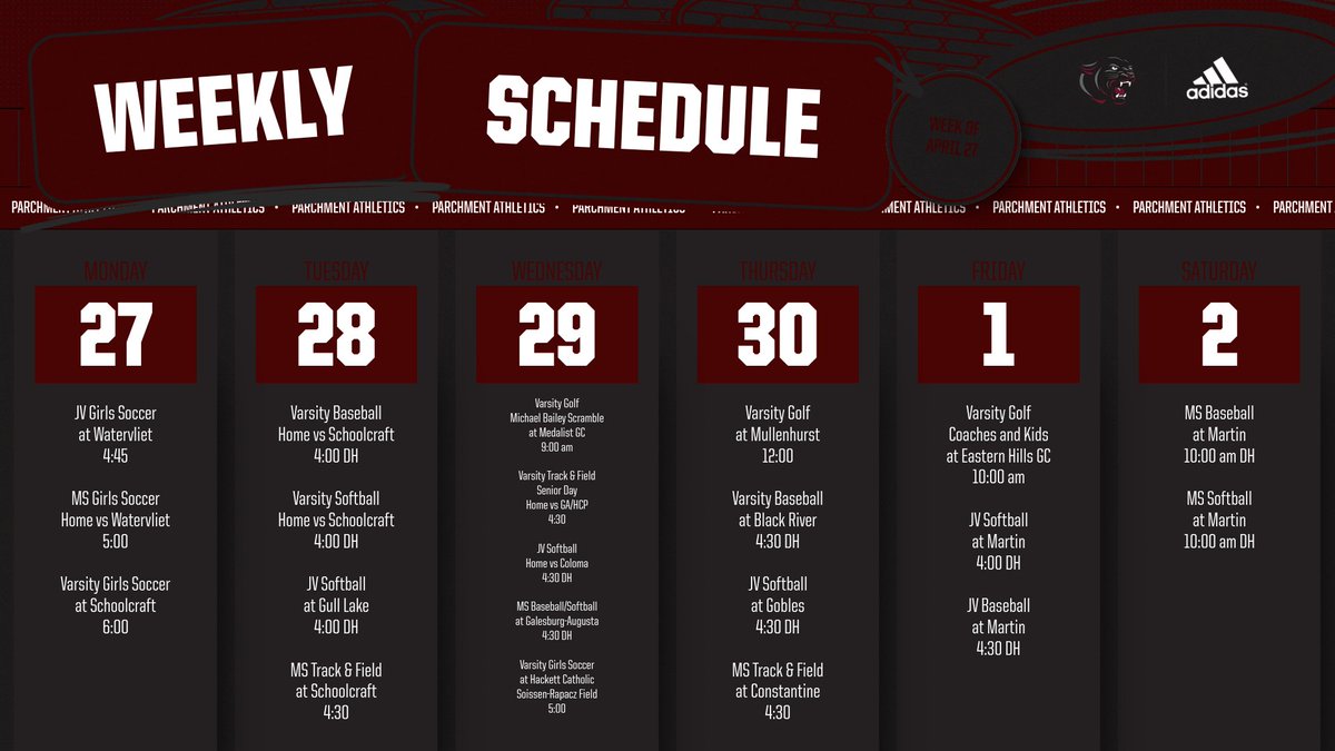 Parchment Panthers Athletics tweet media