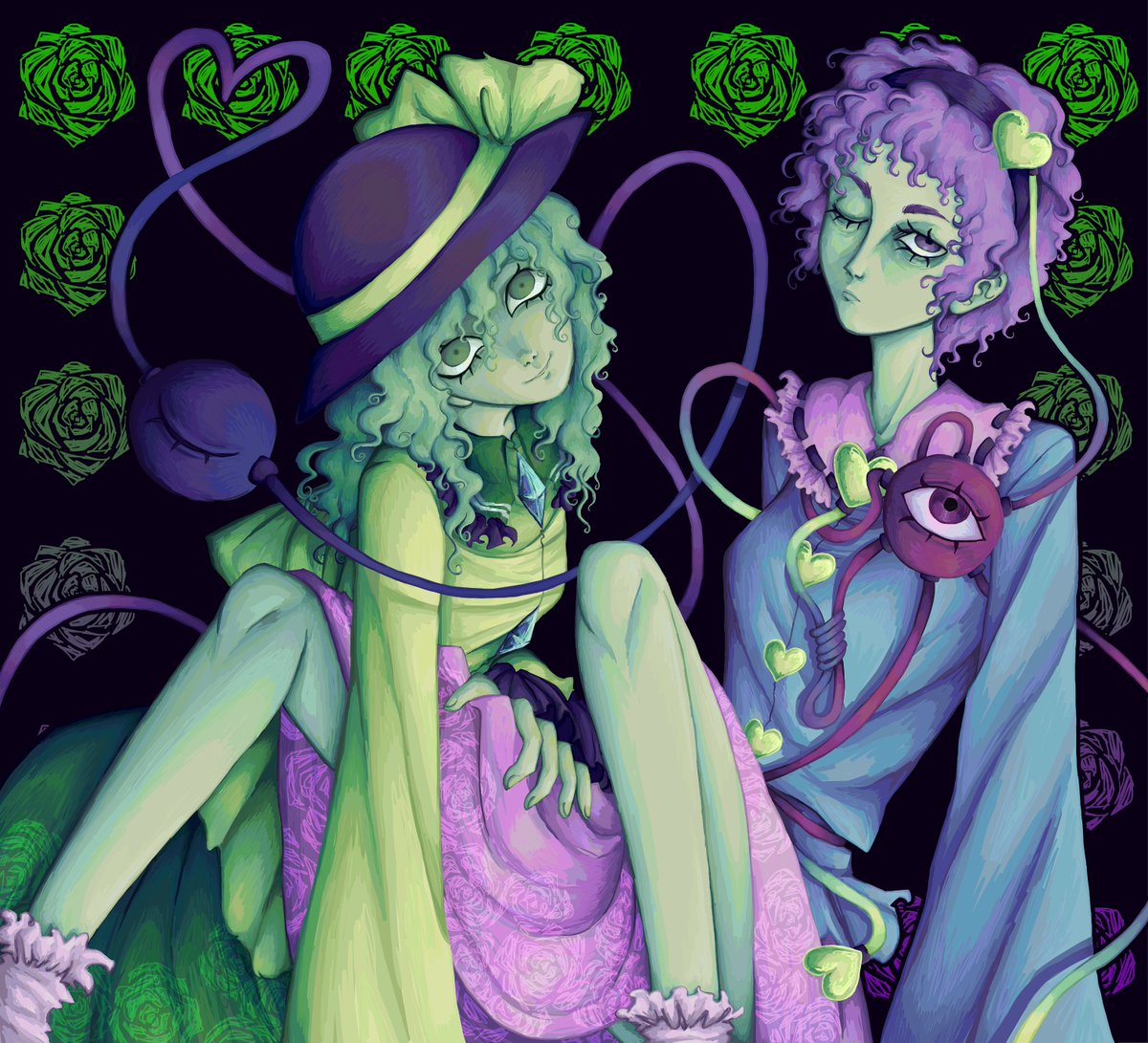 kaepilari's tweet photo. koishi komeiji satori komeiji https://t.co/TzSLQjc9D9