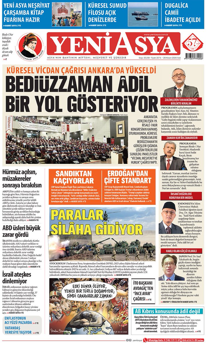 Yeni Asya Gazetesi tweet media