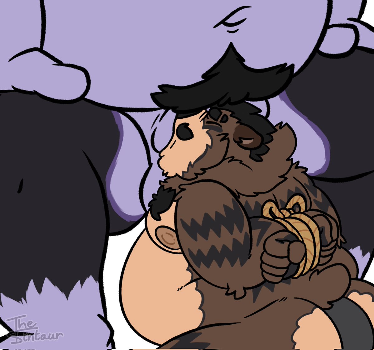 Green_Roegabear's tweet photo. Papa bear likes to get stuffed from both ends 🍆💦

Commission and alts by @Thesintaur https://t.co/egAOycGTxQ