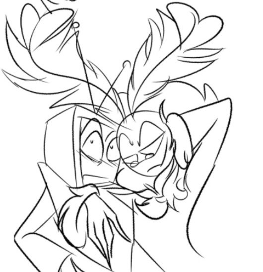 Vomoltron's tweet image. i was a furry/warriorcats demon before i joined hazbin, you can tell by how much I love accentuating Val’s fluff and antenna everytime I draw his stupid stupidness

#StaticMoth #VoxVal