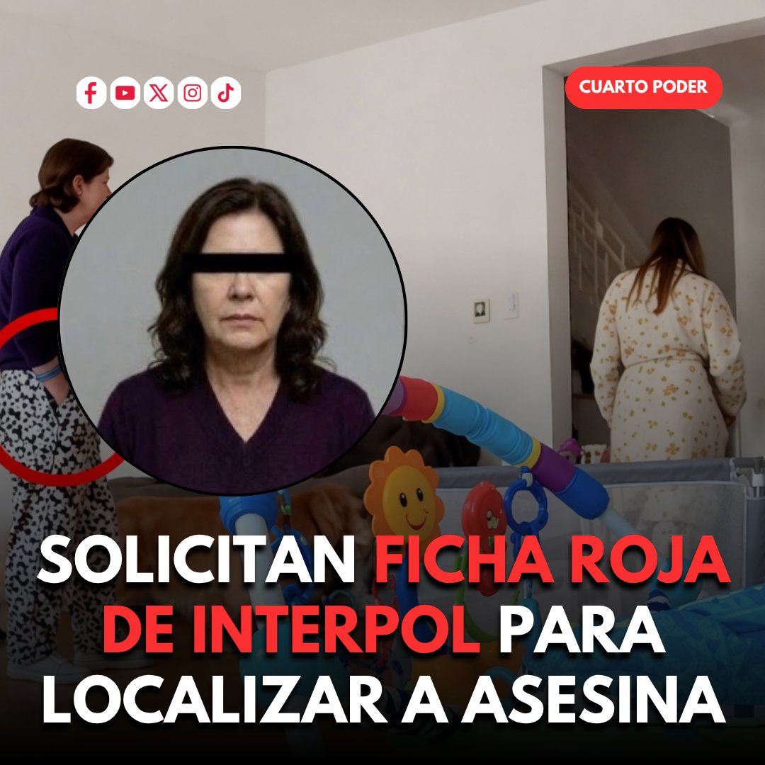 CuartoPoderMX's tweet image. #FGR solicita ficha roja de #interpol para localizar a Erika María Guadalupe Herrera 🚨🌎

La @FGRMexico pidió a la Interpol emitir una ficha roja contra Erika María, señalada como presunta feminicida de Carolina Flores Gómez, Exreina de Belleza.

Se cree que Erika, suegra de