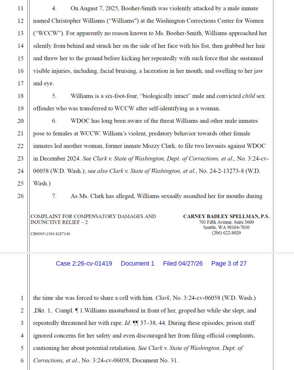 wesyang's tweet image. Washington State put a fully intact 6'4" convicted male child sex offender into a women's penitentiary because he said he is a woman. (Fully intact means he has his penis and testicles.) 

During his time in a women's prison, afforded to him to honor his declared gender identity,