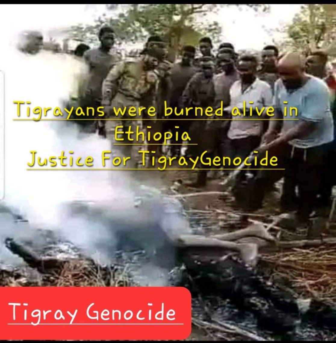 Eyerustg's tweet image. 🛑Stop #TigrayGenocide
🚨Genocidal @AbiyAhmedAli regime is keeping #Genocide alive through starvation,salaries cutting,blocked services,displacement,Ethnic cleansing continue in #WesternTigray📢@UN_HRC @UN @_AfricanUnion the world is watching your inaction.Silence is complicity