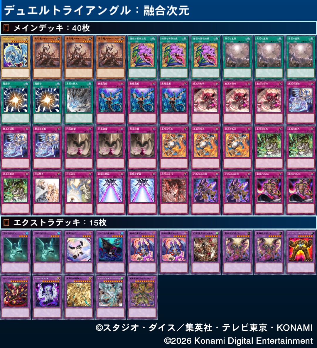 Shinyou49's tweet photo. 【マスターデュエルフェス使用デッキ備忘録21】
4/16~4/28
デュエルトライアングル - 融合/シンクロ/リンク
使用デッキ
融合：原石罠ビ
シンクロ：六武衆
時間無いので融合&amp;シンクロ称号獲得&amp;ジェム回収まで
来月のイベントはダイスラリーと予想。
＃遊戯王
＃遊戯王マスターデュエル https://t.co/p319atOOh2