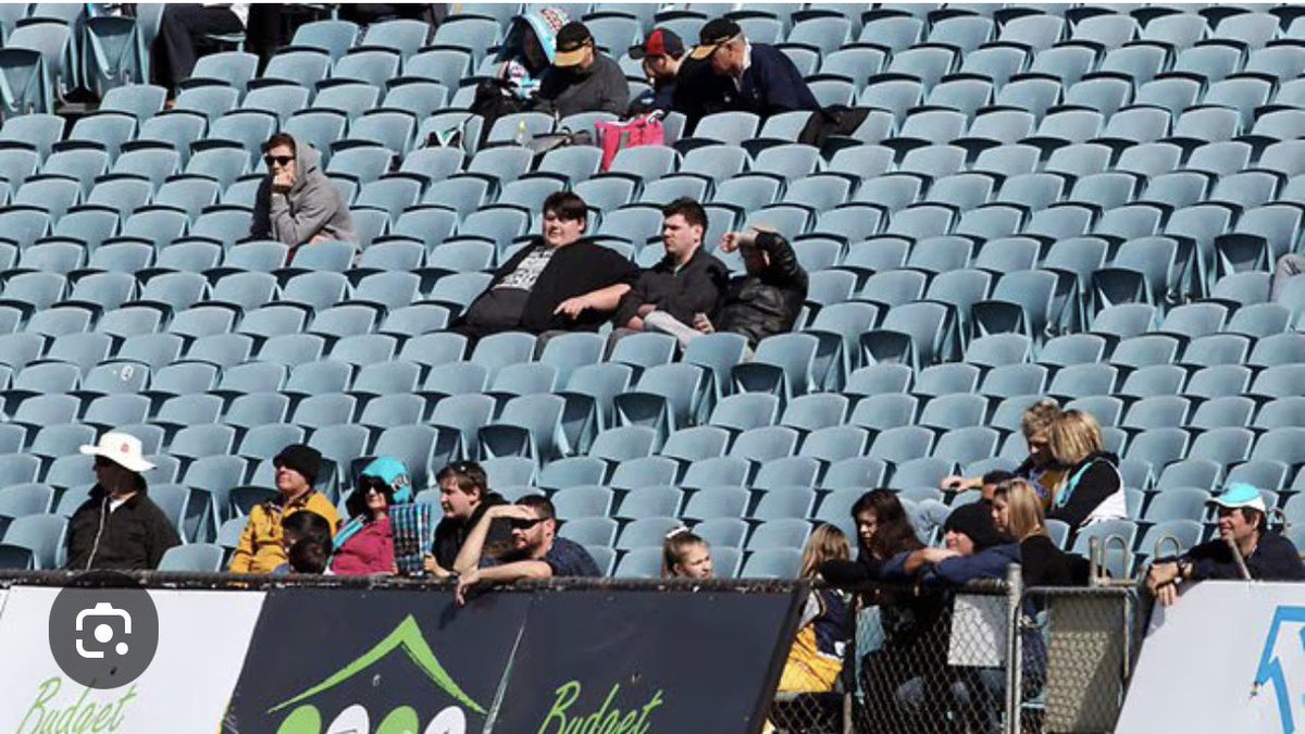 Laany08's tweet photo. @1116sen @SENBreakfast You are unqualified @kanecornes you played for a team that put tarps across its seats 💺. Should’ve moved Ports games to Victor Harbour https://t.co/RgQMAD3K3z
