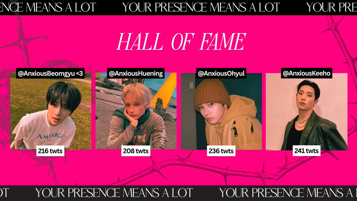 ThornedNoMore's tweet photo. ᅠ  
HALL OF FAME: #DayFour 

Thank you for doing the most contribution in keeping our space alive by showing up and staying present for everyone, while still carrying your thorns out loud. 🪾 (+@AnxiousOhyul)
  ᅠ https://t.co/o894WnZsam