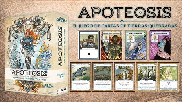 PenarandaFerrer's tweet photo. Apoteosis es un nuevo juego de cartas de construcción de mazos (deck-building) con un arte espectacular y varios modos de juego. ¡Entra en el mecenazgo y llévate los extras que se desbloqueen!