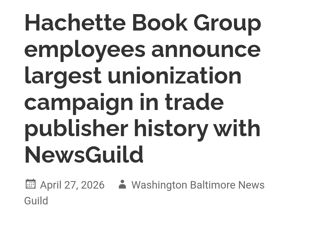 adamm0rgan's tweet photo. Hachette (!) is unionizing. https://t.co/oILzEhHmhV
