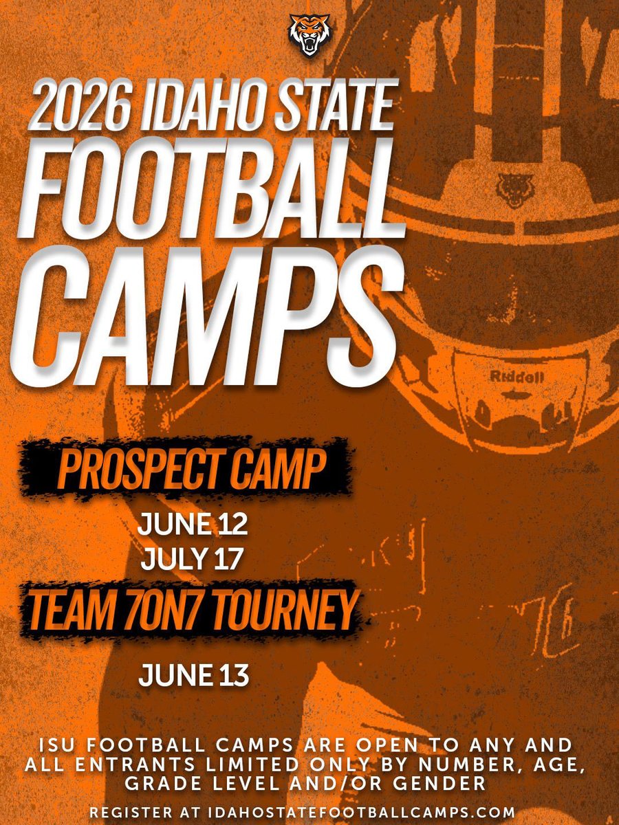 SandersE21894's tweet image. Blessed to receive an invitation to the Idaho State Prospect Camp from Coach Devin Holiday. Grateful for the opportunity to compete and get better. #AGTG #Recruiting #Football @DevinRHoliday @BengalGridiron @Coach_JNovotny