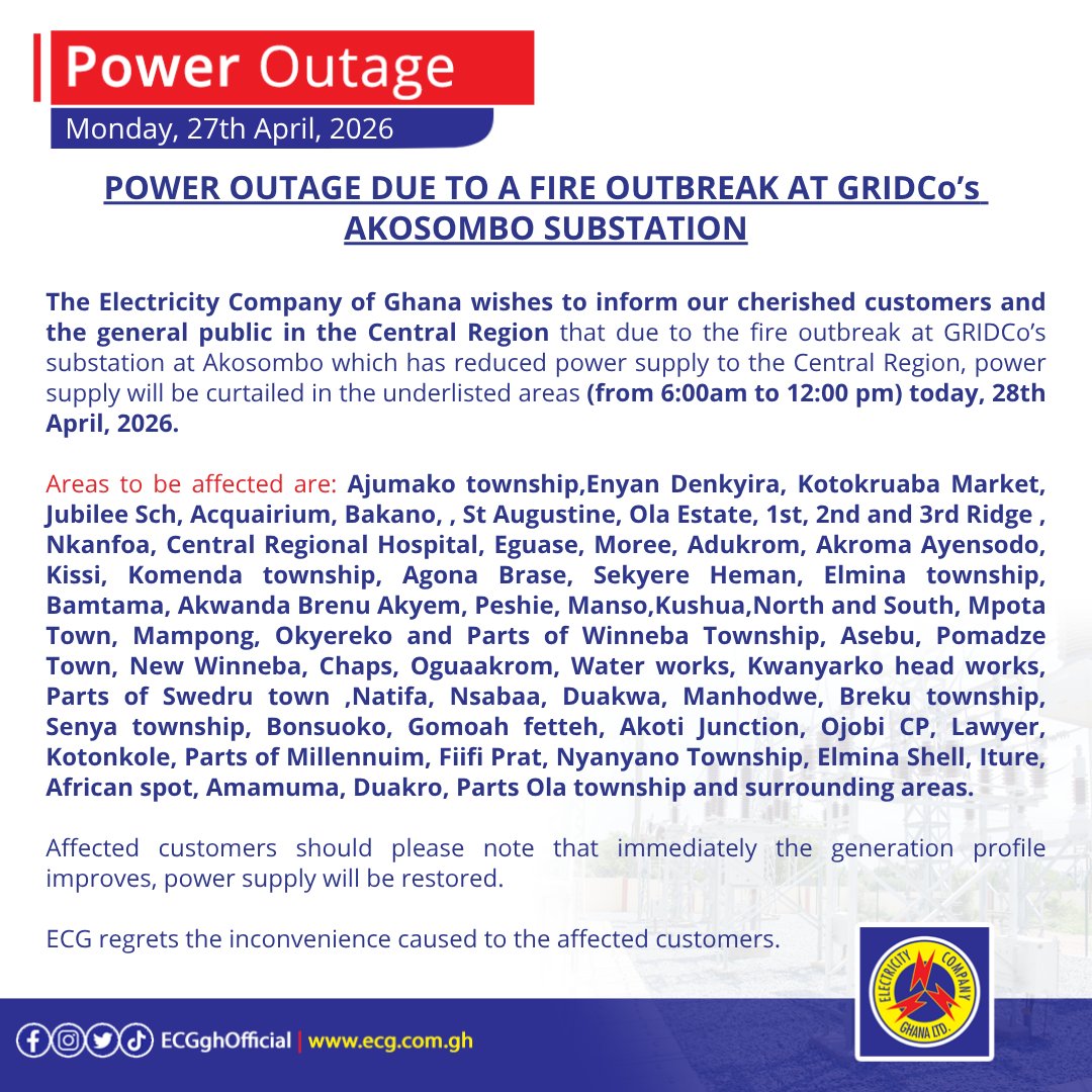 Electricity Company of Ghana Ltd tweet media