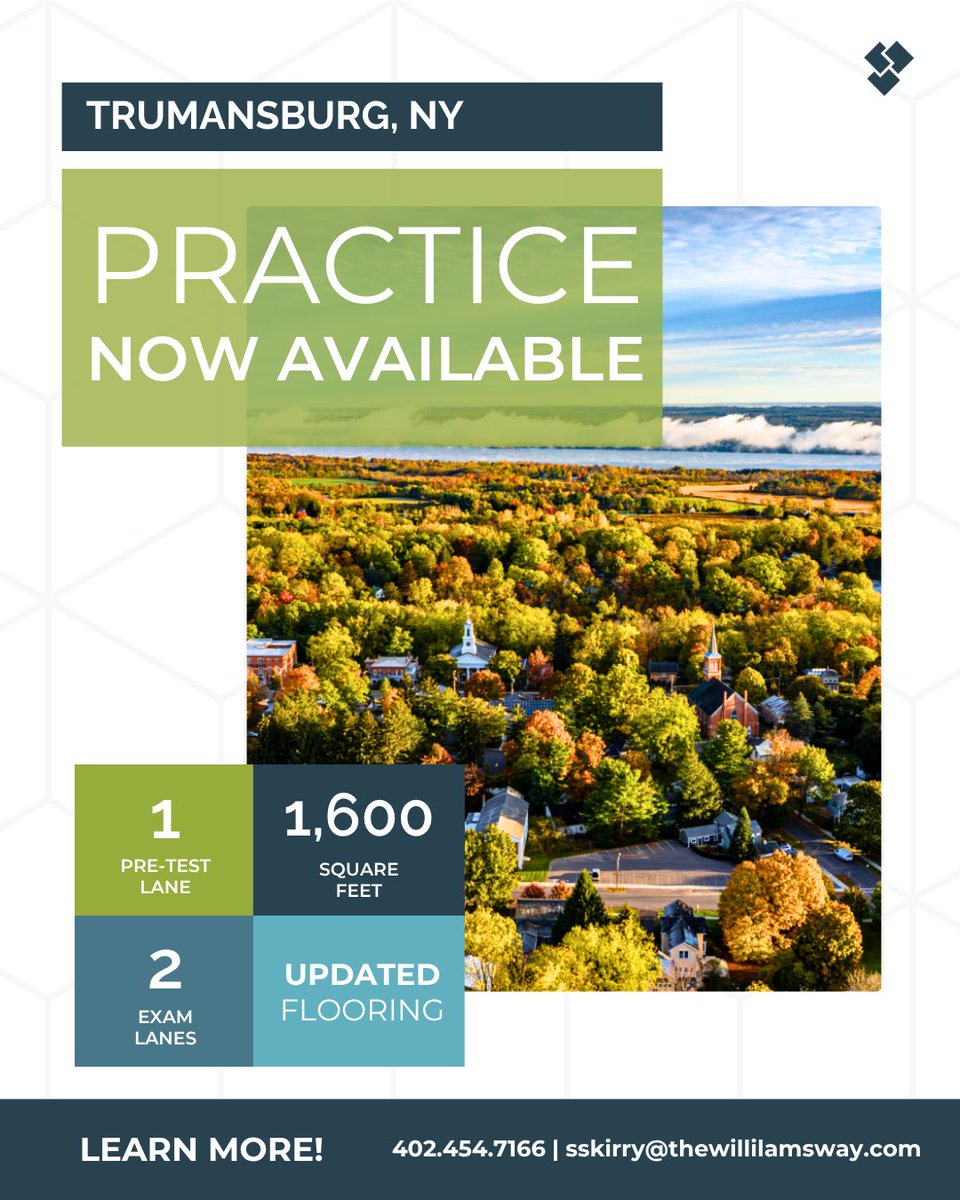 williams_group's tweet photo. Built in 2005, the practice has grown a loyal base of 3,600 active patients who return consistently for both routine care and ongoing medical needs.

Visit our marketplace to learn more about this opportunity.

#newyork #suburban #optometry #new #availablenow https://t.co/pL4twtB8q6