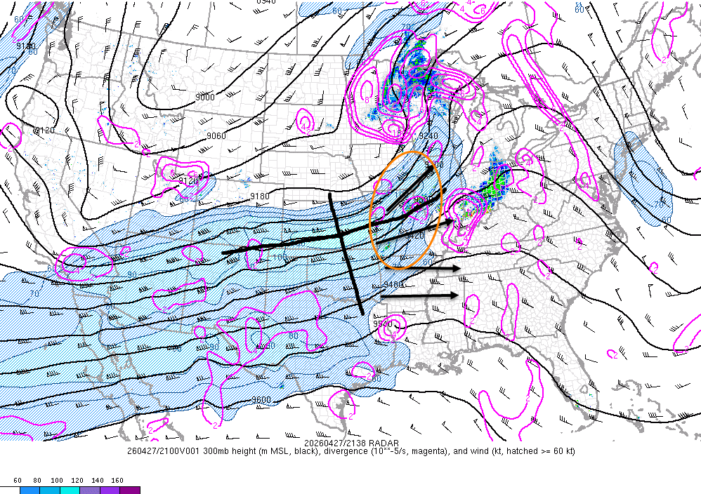 We really aren't seeing too much change from 21z to 23z. Virtually no ...