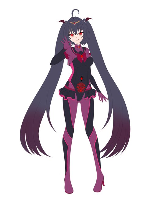 変身ヒロインちゃんの悪堕ち絵の下描きです 完成絵は衣装と色が変わるかも