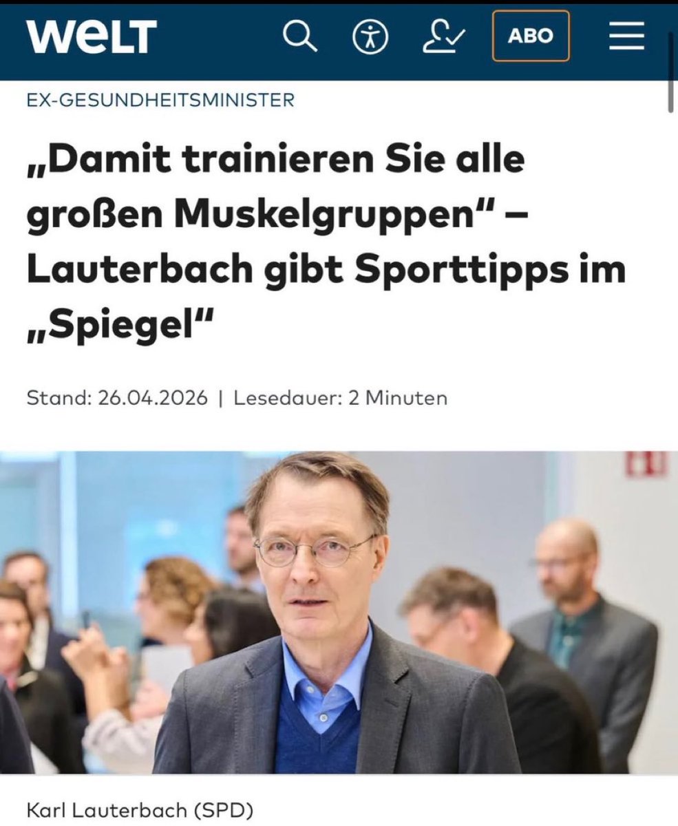 MIwanowitsch's tweet image. #Lauterbach wird #TRAINER für die von #Pistolius geforderten 460.000 #Soldaten …. DANN GEWINNEN WIR DEN KRIEG GEGEN #RUSSLAND GARANTIERT  .. GANZ SICHER .. DIEMAL SCHON … MIT DIESER #GEISTIGEN UND #PSYCHISCHEN #POTENZ EINES #LAUTERBACH KAPITULIERT DER #RUSSE SOFORT !