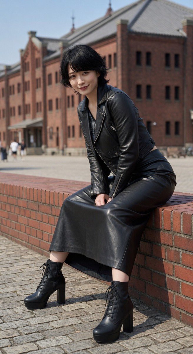 tekaohinanr7's tweet image. 黒レザーに包まれた完璧なボディライン…息ができないレベルで興奮🤩
ジャケットのジッパー、タイトに張りつくスカートの光沢、ヒップラインを強調する革の緊張感。座った時のシワの入り方まで最高。レザーの匂いと体温が混ざった瞬間を妄想必至
こんなレザー女子に跨がられたら即昇天確定😂
#leather