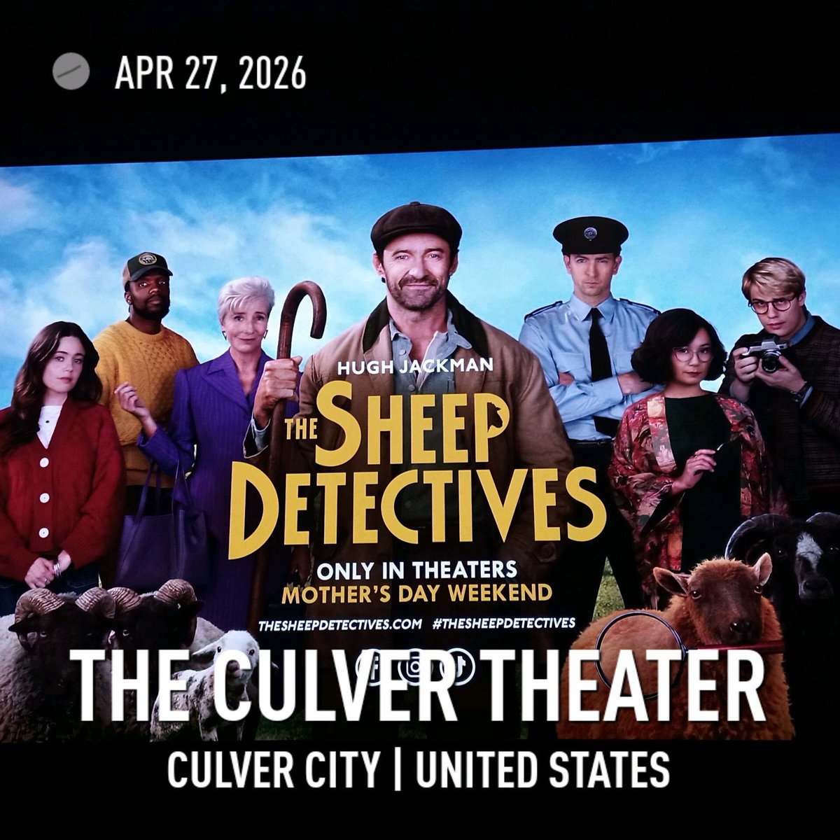 #movie screening today... #TheSheepDetectives @thesheepdetectives .  @realhughjackman  @tosincole  @amazonmgmstudio