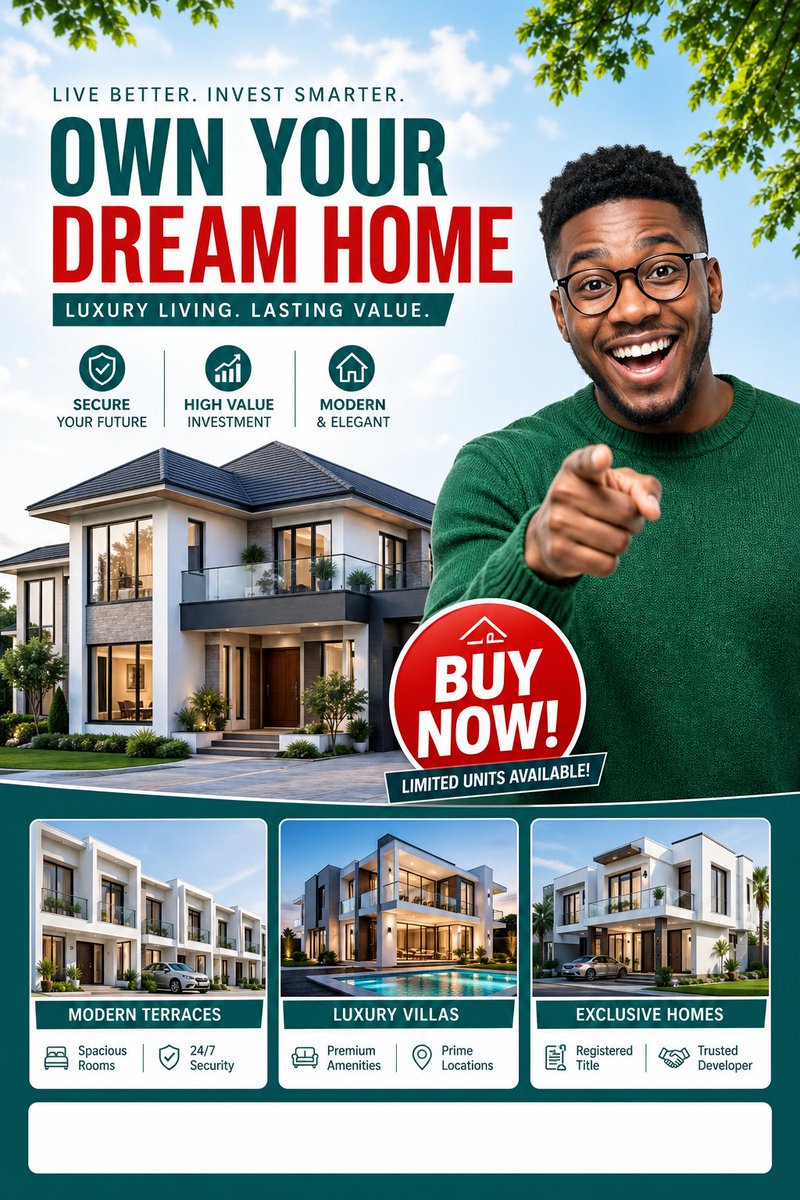Luxury Dream Home Real Estate Flyer