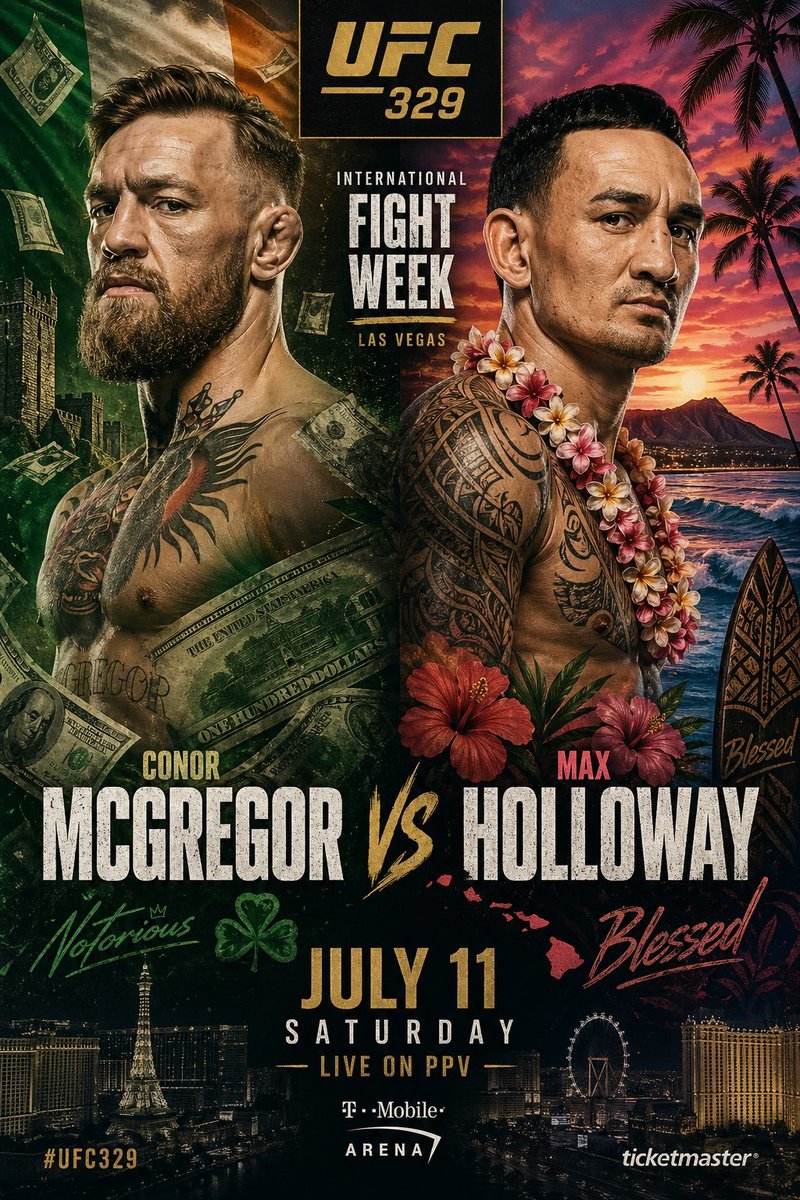 🚨 BREAKING NEWS 🚨

Conor McGregor vs. Max Holloway 2 is the front runner to main event UFC 329 👀