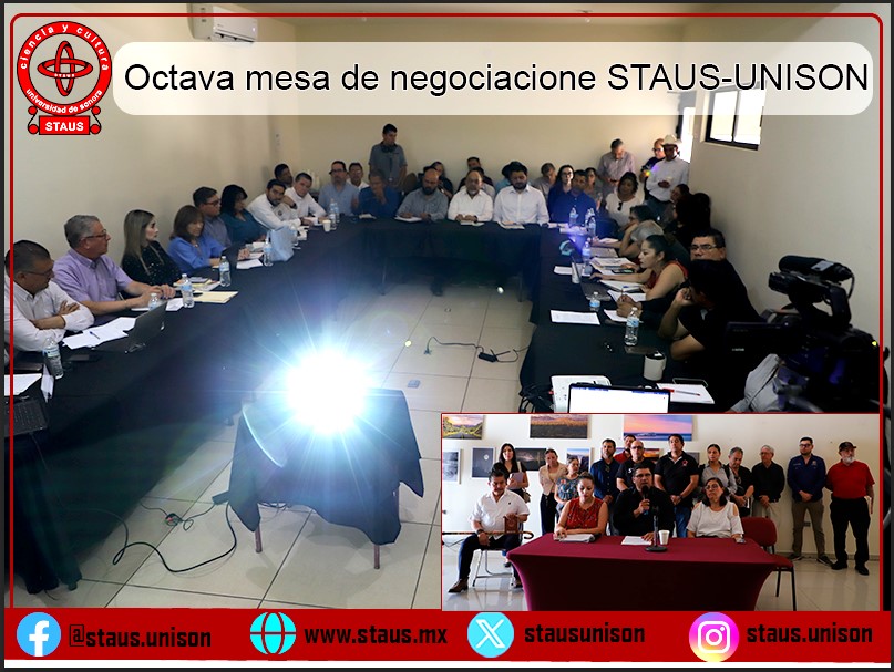 stausunison's tweet image. 🔴 8VA MESA DE NEGOCIACIÓN: El #STAUS informa los resultados del diálogo de hoy con la UNISON. 👇

1️⃣ ¿Recursos adicionales? La administración dice haber solicitado apoyo, pero mantiene su oferta de 4% salarial y 0% prestaciones. El STAUS exige transparencia en los montos. 

2️⃣