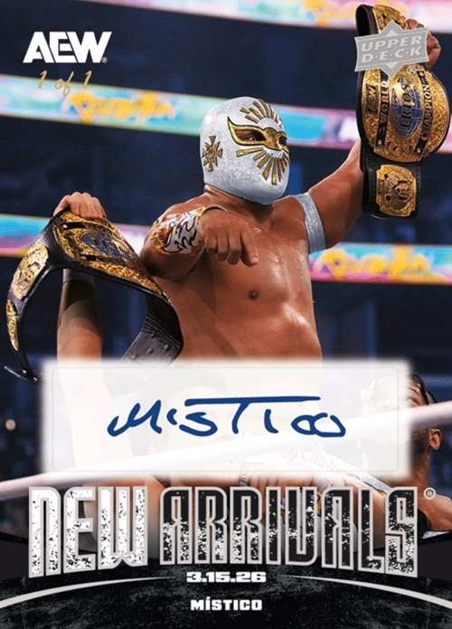 wrestlingcards's tweet image. Card #18 of 2026 @UpperDeckSports AEW New Arrivals of @caristicomx is now available to purchase in the Upper Deck E-pack store until 5/4/26. #AEW #UpperDeck #NewArrivals #WrestlingCards #WrestlingTradingCards