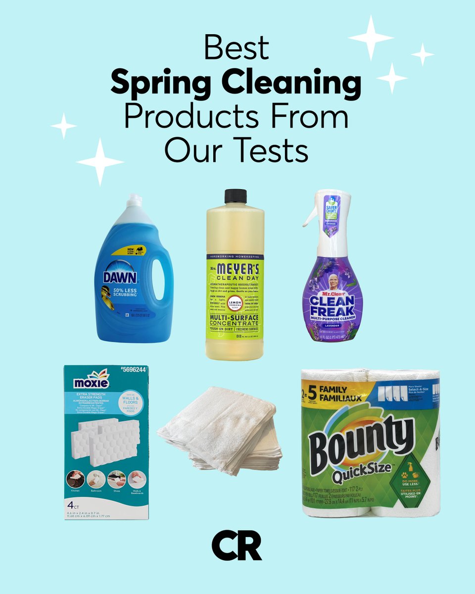ConsumerReports's tweet image. Need a little spring cleaning motivation? These products might be the answer. Head to the link below for our list of the best cleaning products. #SpringCleaning #Cleaning
consumerreports.org/home-garden/cl…