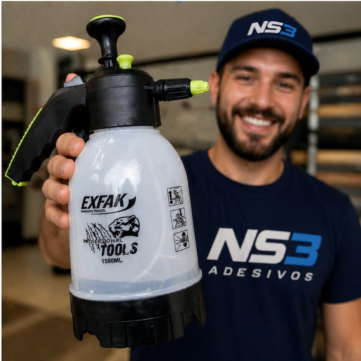 ns3full's tweet image. Quer pulverização eficiente? O Pulverizador Manual Exfak 1.5L da NS3 Adesivos entrega precisão e praticidade em cada aplicação! 💦 🔧 Super leve e seguro! #NS3Adesivos #Pulverizador #Jardinagem