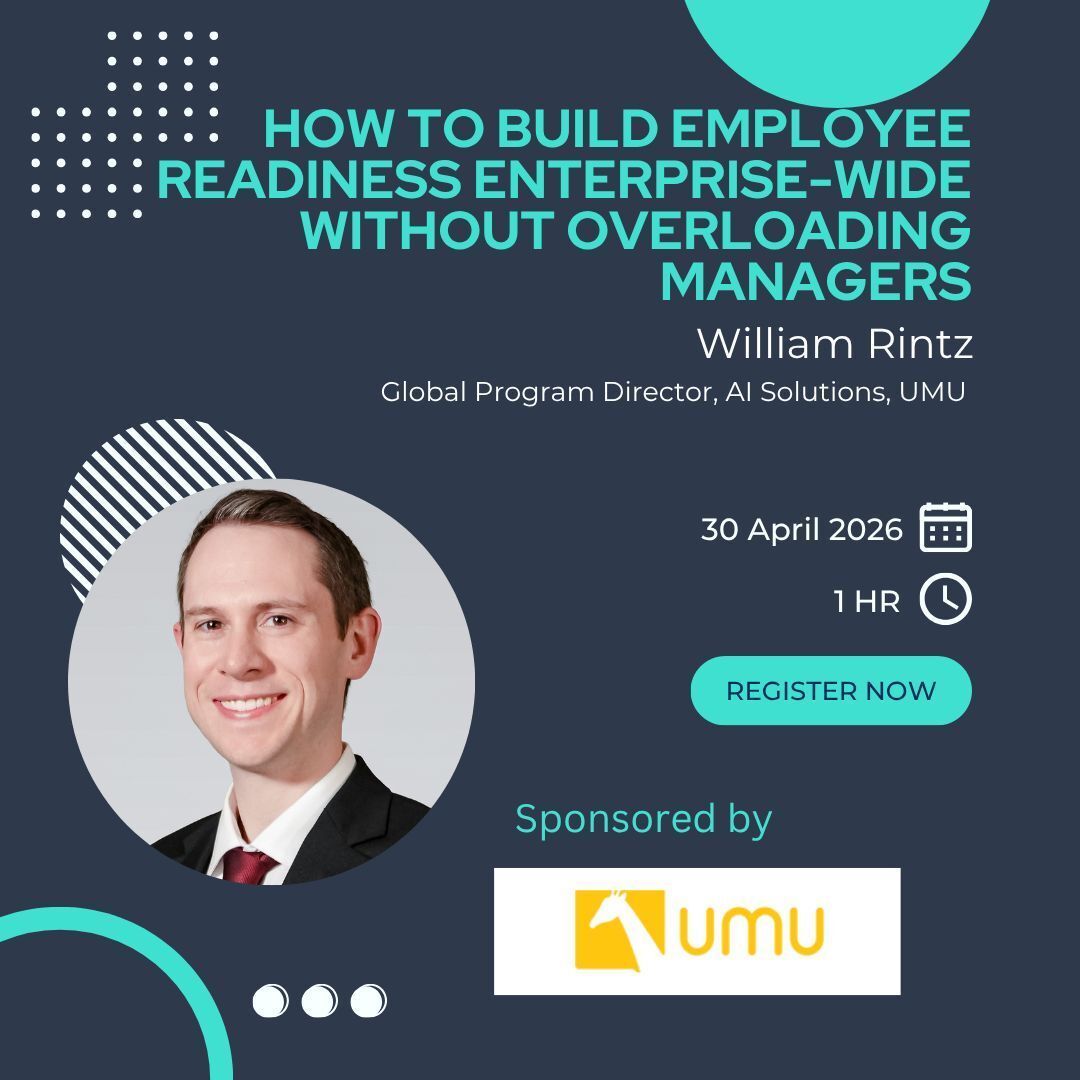 trainmagnetwork's tweet image. Scale employee readiness—without burning out managers.

Join William Rintz @UMUtech to learn how AI-powered practice makes development scalable, measurable, and consistent.

👉 trainingmagnetwork.com/events/4464?gr… 

#AIinLearning #WorkforceDevelopment #SalesEnablement