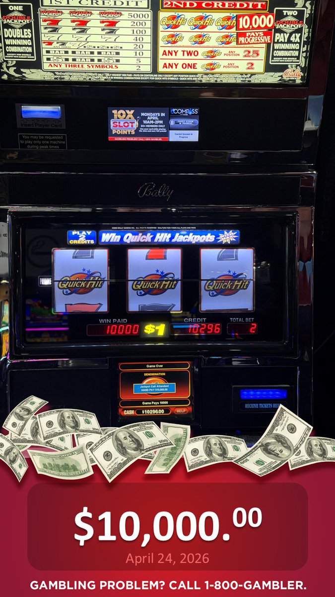 PID_Casino's tweet image. 💥 Big wins, big fun, are you feeling lucky? 
#CasinoLife #SpinToWin

GAMBLING PROBLEM? CALL 1-800-GAMBLER.