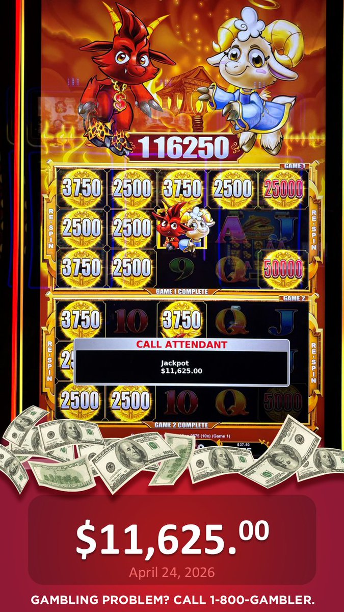 PID_Casino's tweet image. 💥 Big wins, big fun, are you feeling lucky? 
#CasinoLife #SpinToWin

GAMBLING PROBLEM? CALL 1-800-GAMBLER.