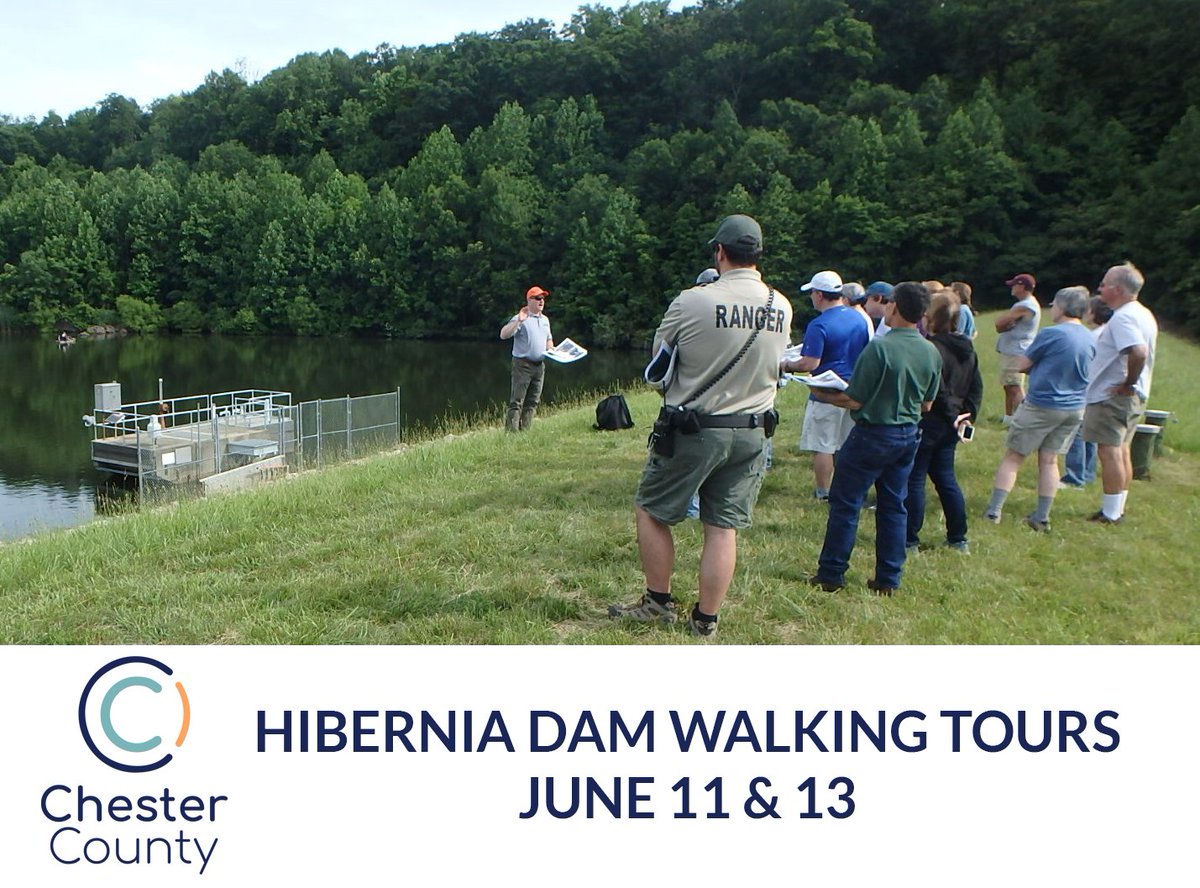 ChesCoParksPres's tweet photo. Join the Chester County Water Resources Authority for a free walking tour of Hibernia Dam at Hibernia County Park on June 11 and 13! More at https://t.co/aCXzVJAtLk https://t.co/3kv62RoE6V