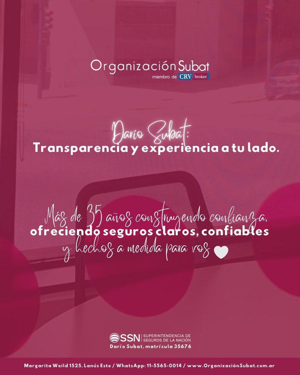 orgsubat's tweet photo. En Organización Subat trabajamos con transparencia, compromiso y cercanía, acompañando a cada cliente con soluciones pensadas a medida.
#SomosOrganizacionSubat

📍 Margarita Weild 1525 | Lanús Este
📲 Conectá con nosotros vía #WhatsApp al 11-5565-0014
🌐 https://t.co/AoeFsEIib6 https://t.co/mgLp2UBZm2