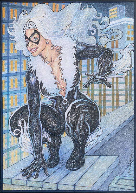 ComicCrusaders's tweet image. Black Cat by Fran Lisbao #comics #comicbookart #art #comicart