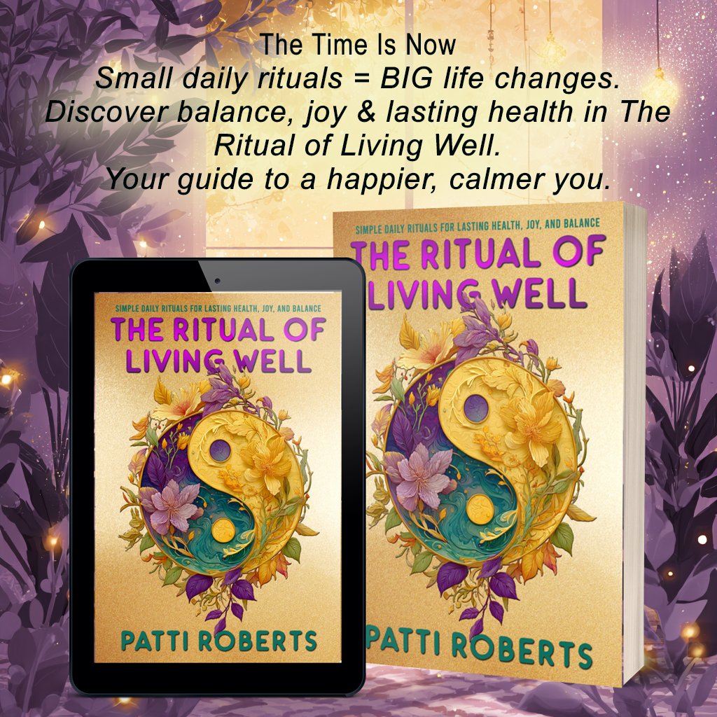 PattiRoberts7's tweet image. Start your mornings with purpose. Fill your days with balance.  💫 End your nights in peace.  That’s the magic of The Ritual of Living Well.  Simple daily rituals → lasting transformation #WellnessJourney #SimpleLiving #HealthyHabits #Mindfulnesshttps://amzn.to/4pCcD4i