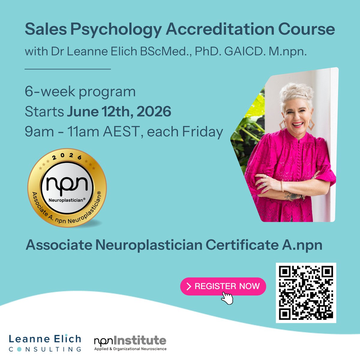 LeanneElich's tweet photo. Registration is now OPEN for our June-July intake of the Sales Psychology Accreditation Course. 🧠
This is your chance to step inside a science-backed framework that changes how clients decide, how conversations increase, and how value is perceived.

https://t.co/ctnyjAlVLY https://t.co/3BpLdKvsLF