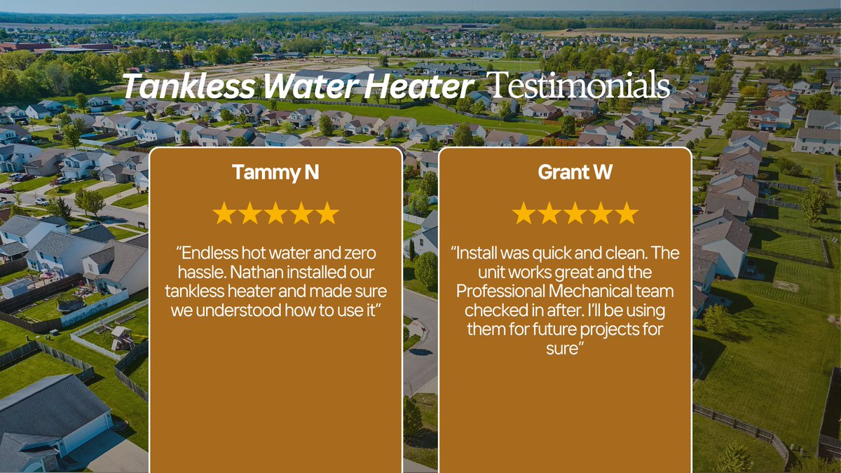 PM_Services_'s tweet image. Thinking about going tankless? Smart move.

Call or click to learn more or get on the schedule today!
📞 612-361-4245
🌐 callpromech.com

#TanklessWaterHeater #HomeComfort #UpgradeYourHome #EnergyEfficient #PlumbingExperts #OneStopShop #FiveStarService #CallProMech