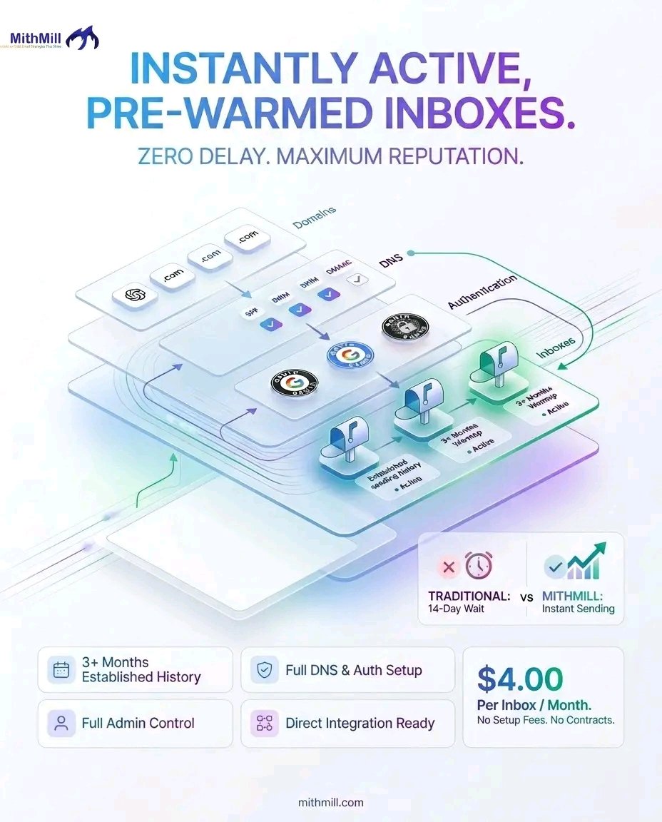 joyr11924's tweet image. Your cold email engine—already warmed up. 🔥
Scale faster with zero technical hassle.
Let's start

#GoogleWorkspace #emaildeliverability 
#outlook #ColdEmailOutreach