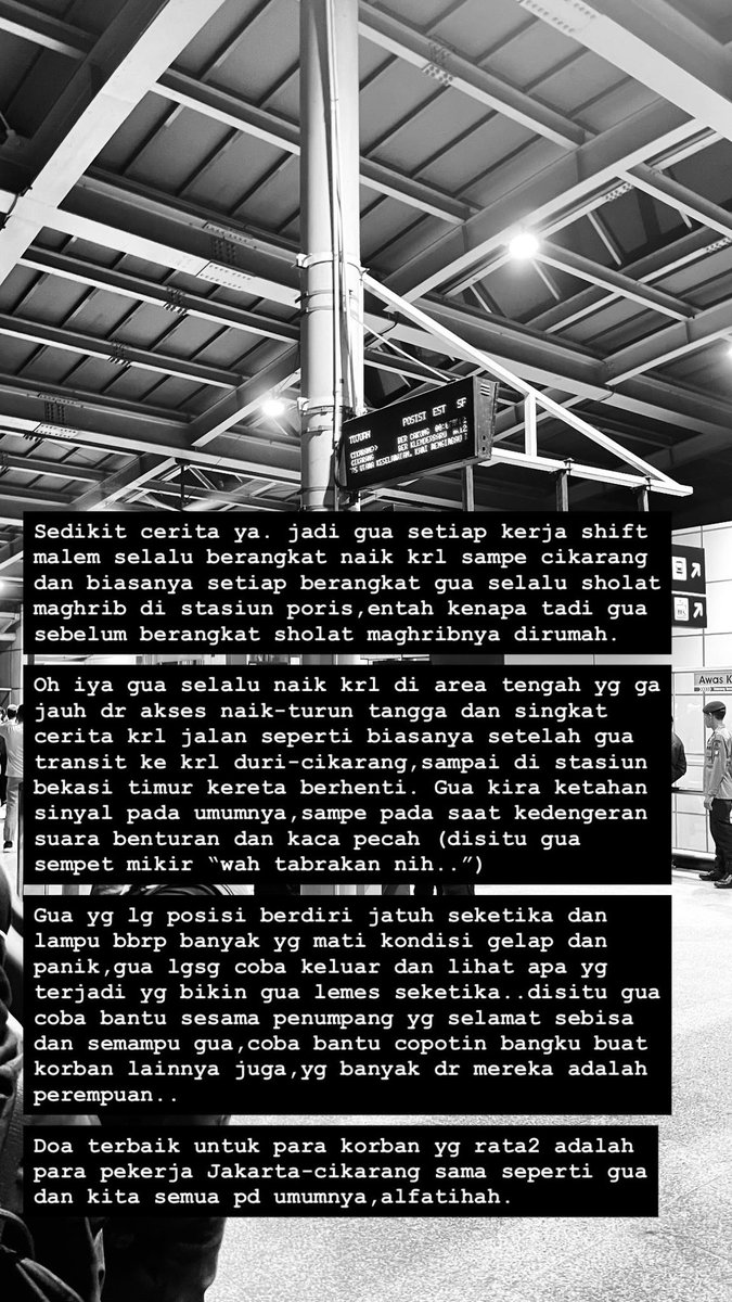 My deepest condolences untuk seluruh korban krl dan KA Argo bromo anggrek tadi malam