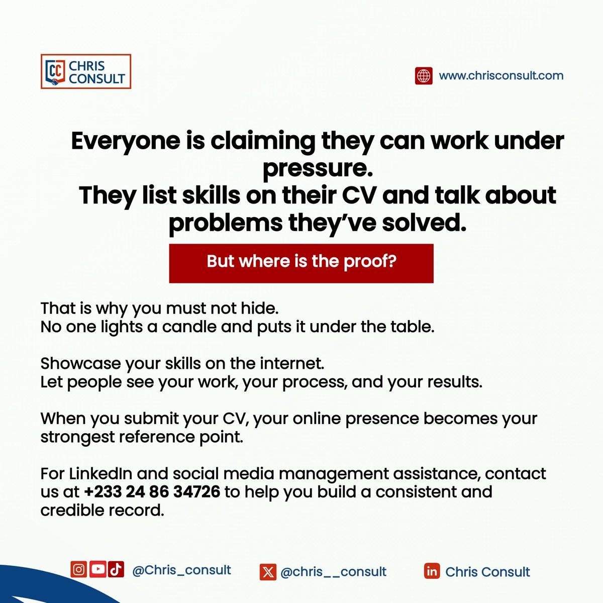 chris__consult's tweet image. Where is your proof?

#Skills #Visibility #Opportunities