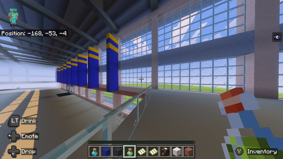 tsand31_'s tweet photo. Is there a better time than now to show off a 1:1 recreation of the @KeyBankCtr that my cousin and I made in Minecraft? No mods, just controllers and lots of hours spent. 

@BuffaloSabres @TheSabreReport @SneakyJoeSports @JeremyWGR @OwenP29 | #letsgobuffalo https://t.co/O7YnEqErHf