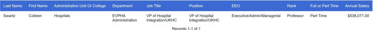DogeUky68114's tweet photo. Apparently, @UKYmonday ’s latest contribution to the team is 'The Invisible Employee.' He’s successfully buried Colleen Swartz so deep in the org chart that she’s now just a myth with a bank account getting $538,071.00/yr. https://t.co/7be0M05vEH