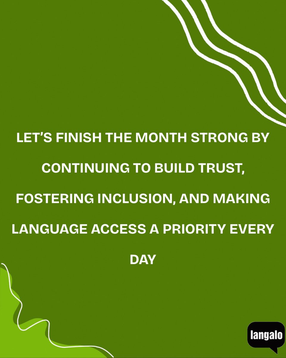 langaloinc's tweet photo. As we step into the final stretch of the month, it’s a great time to refocus on what matters most—connection, understanding, and access.

#MondayMotivation #LanguageAccess #GlobalConnection https://t.co/16EasjPUrj